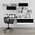 Comprehensive 108-Piece Office Set 3D model small image 4