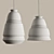 Elegant Glass Ceiling Lamps 3D model small image 5