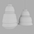 Elegant Glass Ceiling Lamps 3D model small image 17