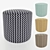 La Redoute Semeon Fabric Pouf 3D model small image 1