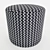 La Redoute Semeon Fabric Pouf 3D model small image 2