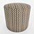 La Redoute Semeon Fabric Pouf 3D model small image 5