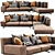 Dalton Leather Sofa: Stylish Italian Design 3D model small image 2