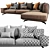 Dalton Leather Sofa: Stylish Italian Design 3D model small image 3