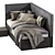 Elegant Boiserie Bed Set 3D model small image 4