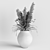 Vintage Vase with Dry Plants 3D model small image 3
