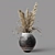 Vintage Vase with Dry Plants 3D model small image 6