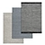 Premium Textured Carpets Set 3D model small image 1