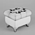 Elegant Capella Pouf 3D model small image 3