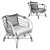 Elegant Farah Armchair: Effortless Comfort 3D model small image 2