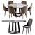 Luxdeco Torre Adima Side Chair & Dining Table 3D model small image 2
