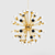 Glamorous Gold Glass Chandelier 3D model small image 1