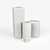 Minimalist White Vase Trio 3D model small image 1