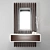 Custom-made Hallway Set: Wardrobe with Shoe Cabinet + Mirror 3D model small image 3