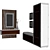 Custom-made Hallway Set: Wardrobe with Shoe Cabinet + Mirror 3D model small image 4