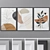 Modern Abstract Triptych Photo Frames 3D model small image 1