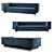 Elegant Elissa Sofa: Modern Design 3D model small image 1