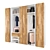 Custom Modular Wardrobe - Stylish Design and Spacious Storage 3D model small image 8