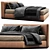 Modern Minotti Powell 94 Furniture 3D model small image 8