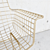 Sleek Wire Armchair: Black & Brass 3D model small image 3