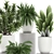 Exotic Greenery Set in White Vase 3D model small image 2