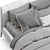 West Elm Andes Deco Upholstered Bed 3D model small image 5