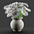 Delicate Daisy Vase Bouquet 3D model small image 4