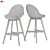 Modern Grey Bar Stool 3D model small image 2