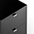 Modern Black & Ivory Nightstands 3D model small image 4