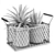 Lush Greenery in Basket 3D model small image 2