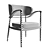 MASON Upholstered Dining Chair 3D model small image 9