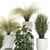 Exotic Greenery Collection in White Vase 3D model small image 4