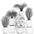 Exotic Greenery Collection in White Vase 3D model small image 5