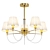 Elegant Textile Chandelier with Acrylic Horns 3D model small image 1