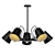 Neropius Black 5-Light Chandelier 3D model small image 1