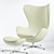 Elegant Egg Chair by Arne Jacobsen 3D model small image 4
