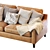 Elegant Beverly Upholstered Sofa 3D model small image 4