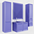 Eban Chiara Vanity Unit Set 3D model small image 5