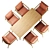 Kerry Lounge Chair & Tate Walnut Table Set 3D model small image 4