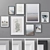 Stylish Picture Frames Set 3D model small image 1