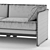 Modern Cassina 405 Duc-Duc Sofa 3D model small image 5