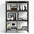 FJELLBO Black Shelf - Stylish and Functional Storage Solution 3D model small image 4