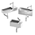 Contemporary Wash Basin Set 3D model small image 1