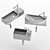 Contemporary Wash Basin Set 3D model small image 2