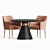 Luxurious Elowen Velvet Armchair & Kelly Wearstler Miramar Table Set 3D model small image 2