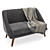 Mid-Century Modern Loveseat 3D model small image 4