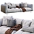 Modern Living Divani Rodwood Sofa 3D model small image 1