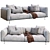 Modern Living Divani Rodwood Sofa 3D model small image 4