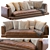 Elegant Aurae Maxalto Sofa 3D model small image 2