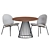 Elegant Liverpool Dining Set with OLA Chairs 3D model small image 1